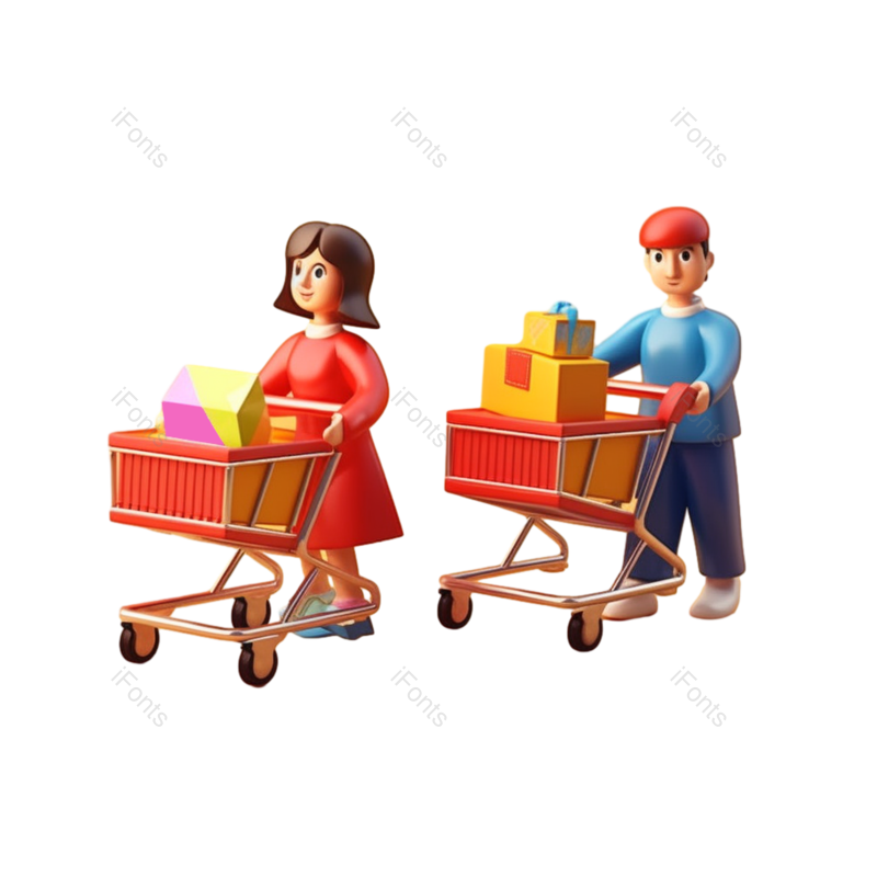 卡通图片,网上购物元素,衬衫PNG,插画免抠素材